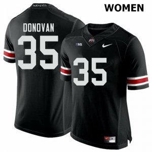 Women's Ohio State Buckeyes #35 Luke Donovan Black Nike NCAA College Football Jersey Limited RWU3644KL